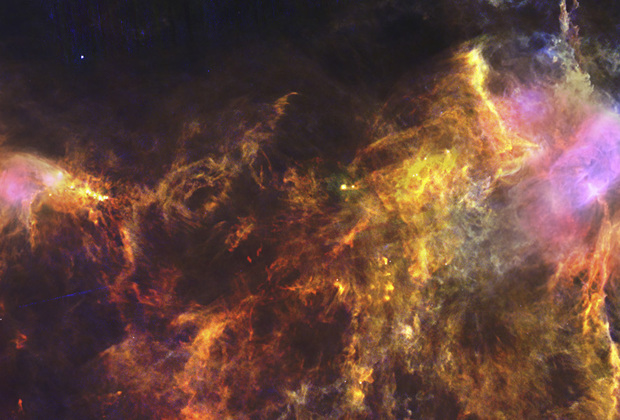Туманность «Орион-B», инфракрасное изображение «Гершеля»
